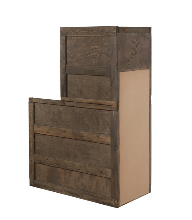 Wrangle Hill 4-drawer Stairway Chest Gun Smoke