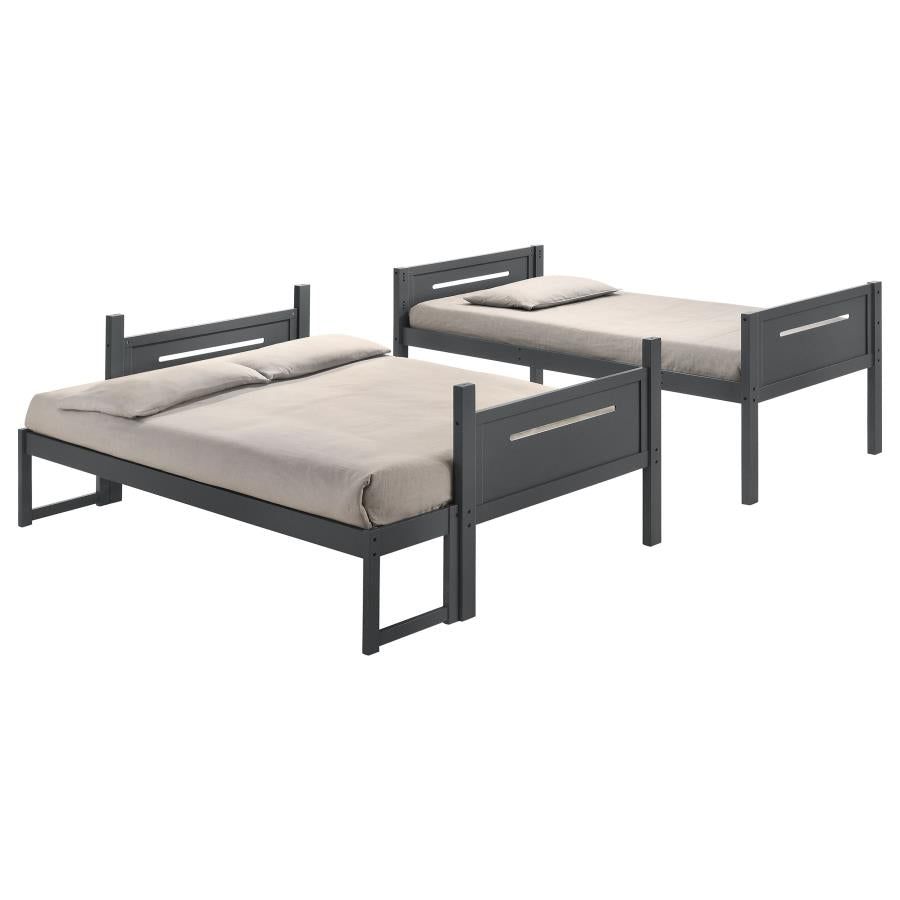 Littleton Twin Over Full Bunk Bed Grey