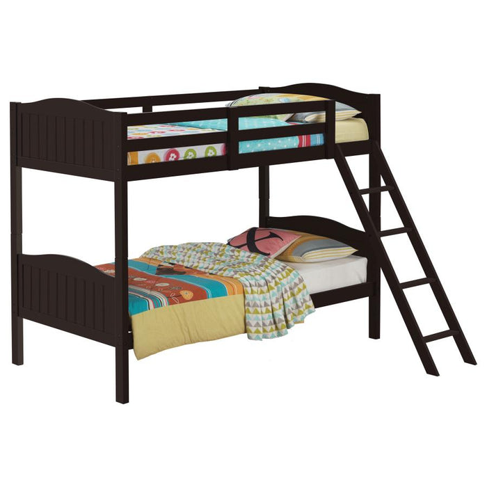 Arlo Twin/Twin Bunk Bed with Ladder Espresso