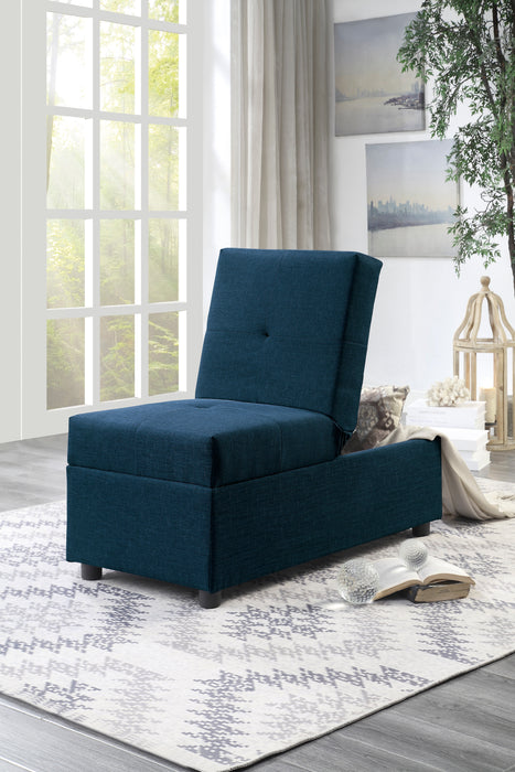 Denby Storage Ottoman Chair BLUE