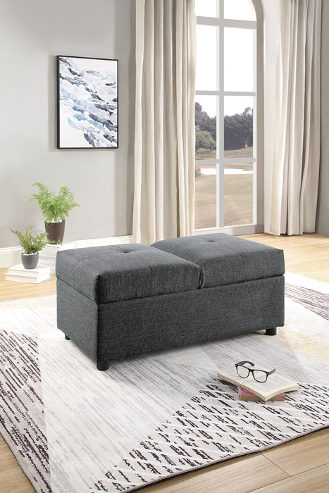 Denby Storage Ottoman Chair  GREY