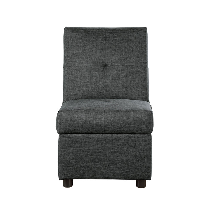 Denby Storage Ottoman Chair  GREY