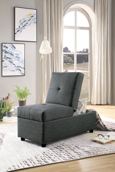 Denby Storage Ottoman Chair  GREY