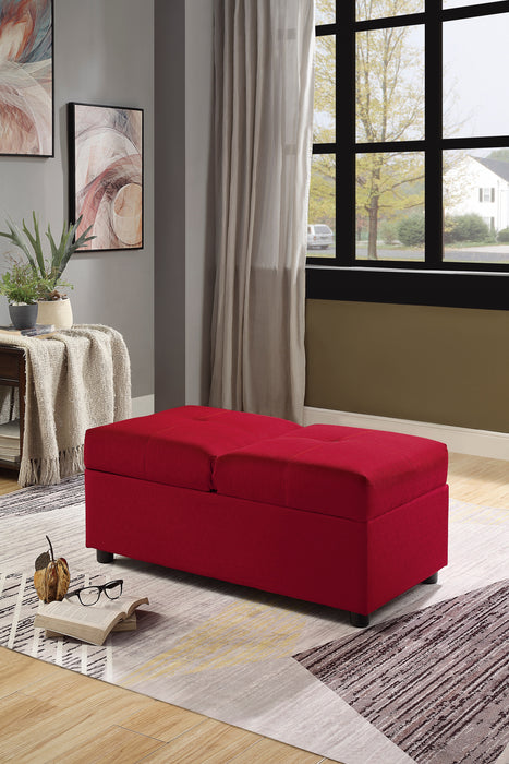 Denby Storage Ottoman Chair RED