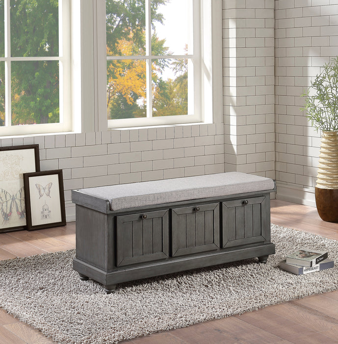 Woodwell Lift Top Storage Bench GREY