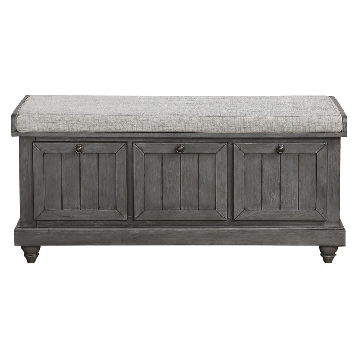 Woodwell Lift Top Storage Bench GREY