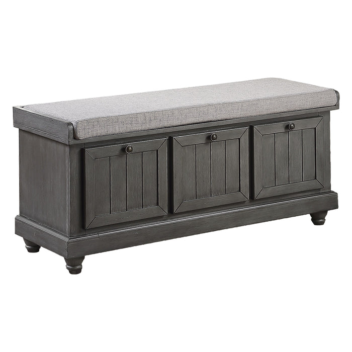 Woodwell Lift Top Storage Bench GREY