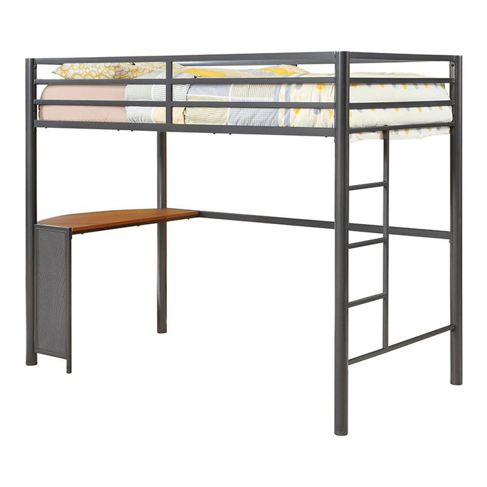 Fisher Twin Workstation Loft Bed Gunmetal