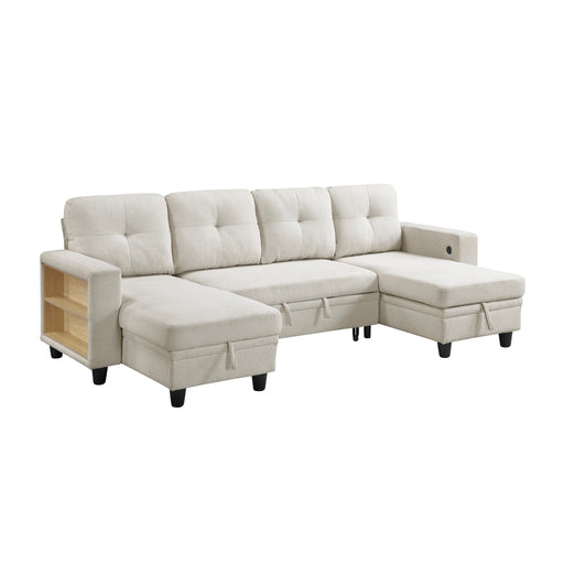 robinson-4sectional-with-two-chaises-pull-out-bed-shelves-and-charging-ports