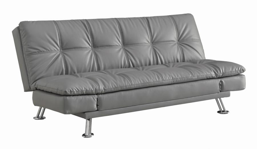 Dilleston Tufted Back Upholstered Sofa Bed Grey