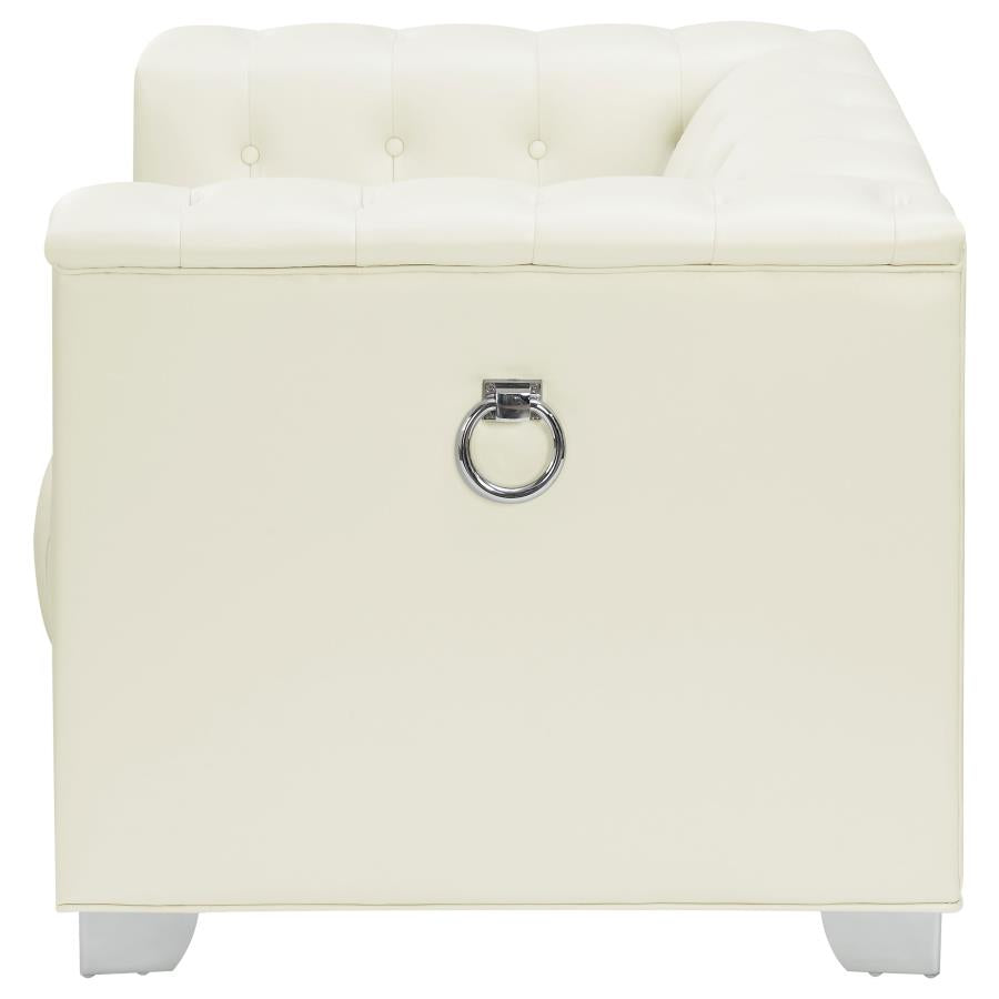 Chaviano Tufted Upholstered Chair Pearl White