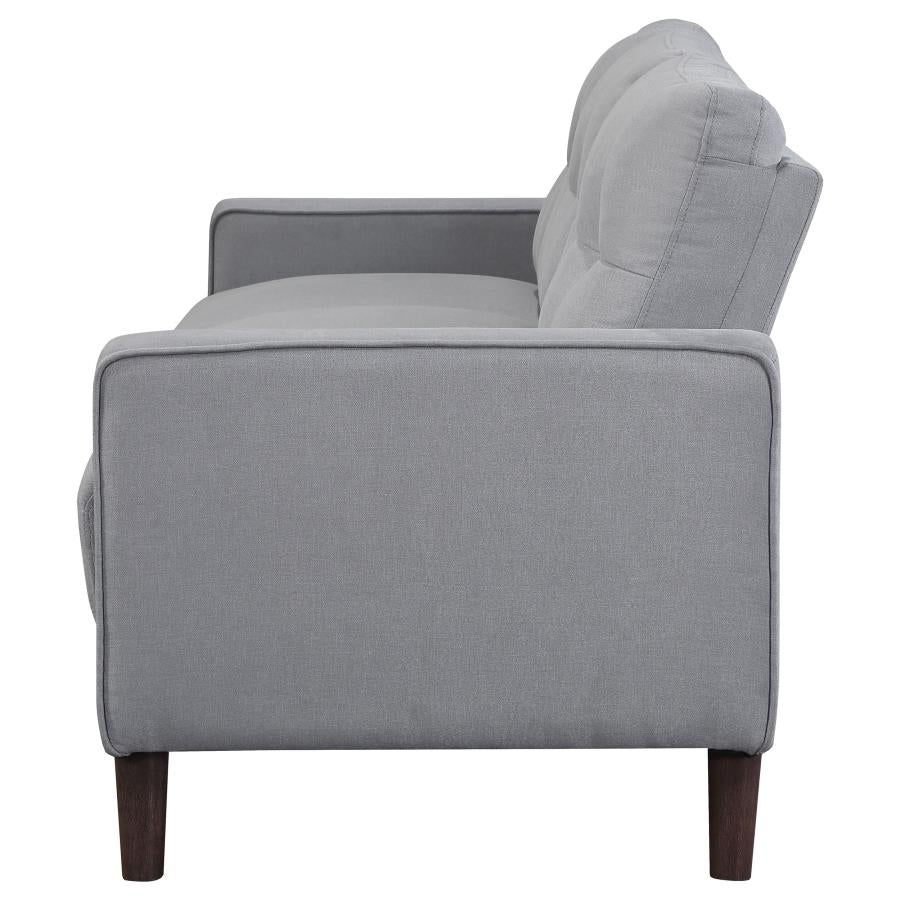 Bowen Upholstered Track Arms Tufted Sofa Grey
