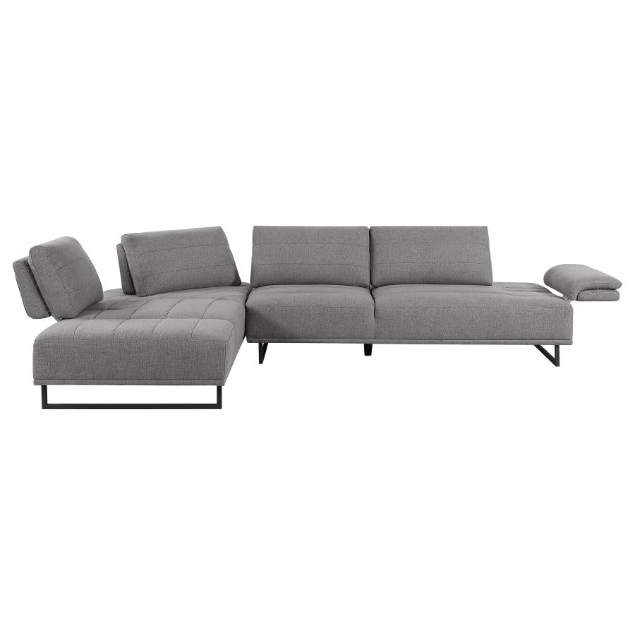 Arden 2-piece Adjustable Back Sectional Taupe