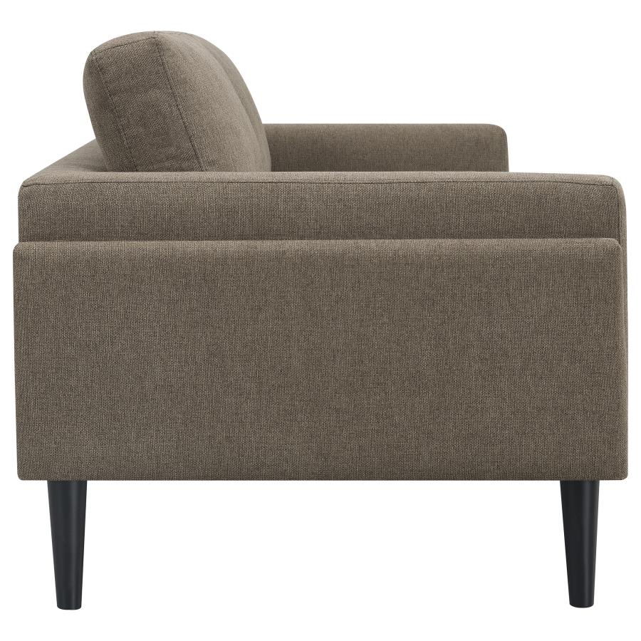 Rilynn Upholstered Track Arms Sofa Brown