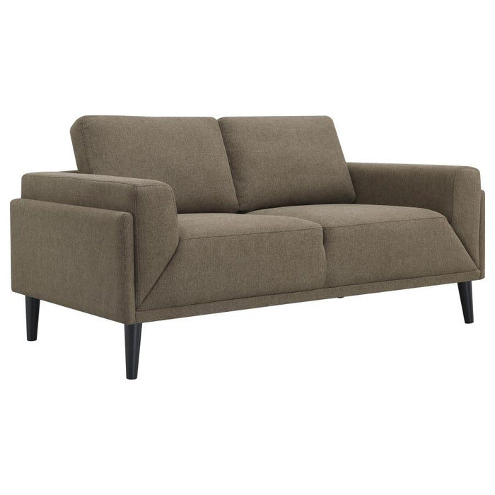 Rilynn Upholstered Track Arms Sofa Brown