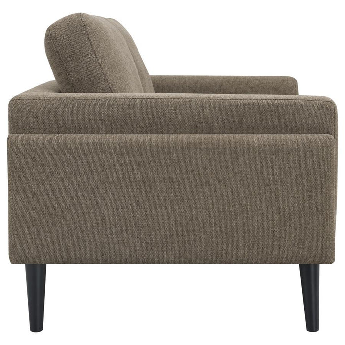 Rilynn Upholstered Track Arms Sofa Brown