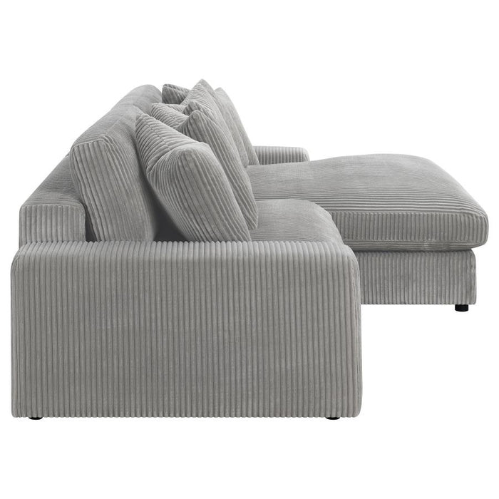 Blaine Upholstered Reversible Sectional Fog