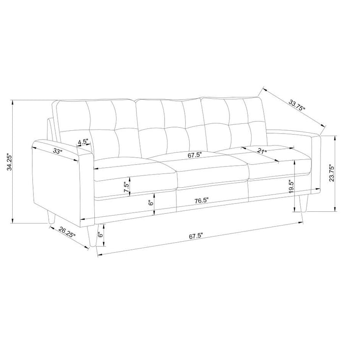 Watsonville Tufted Back Sofa Grey