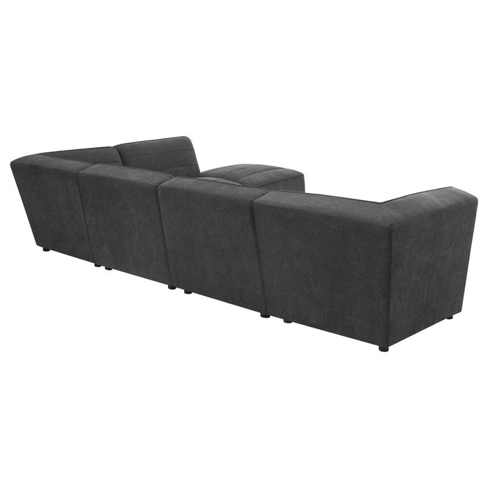 Sunny Upholstered 6-piece Modular Sectional Dark Charcoal