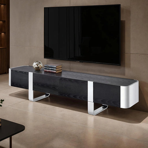 leknes-tv-stand-black-w-silver-frame