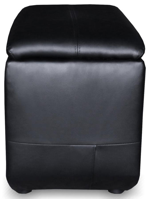 Cyrus Home Theater Top Grain Leather Recliner Black