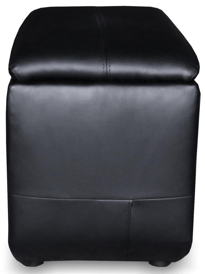 Cyrus 3Pcs Top Grain Leather Home Theater Set Black