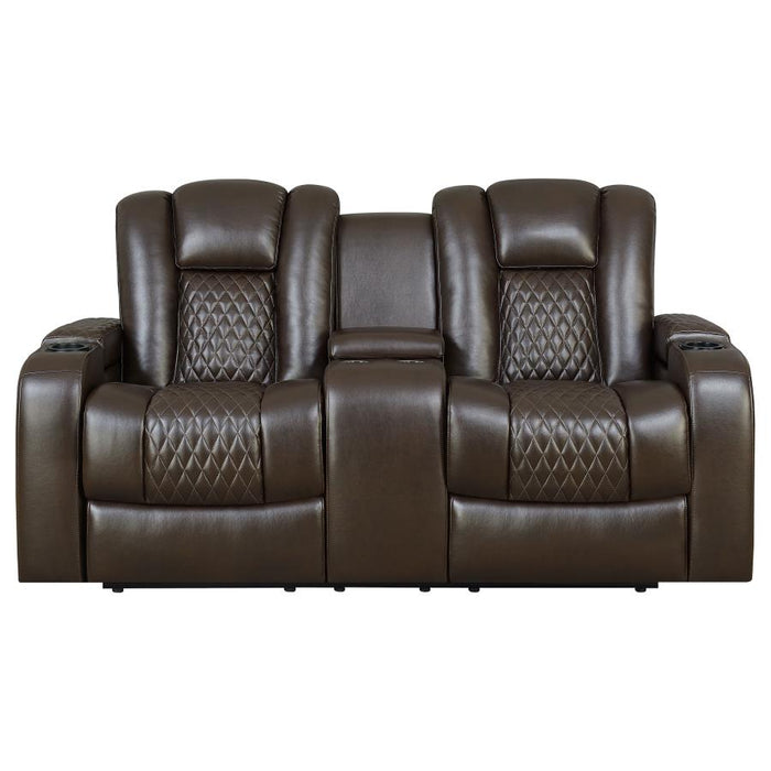 Delangelo Power Reclining Sofa BROWN