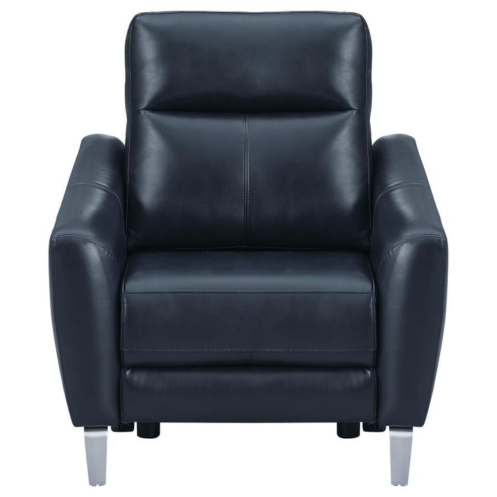 Derek Upholstered Power Recliner BLUE