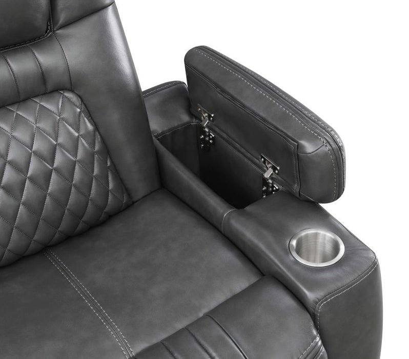 Korbach Upholstered Power^2 Recliner Charcoal