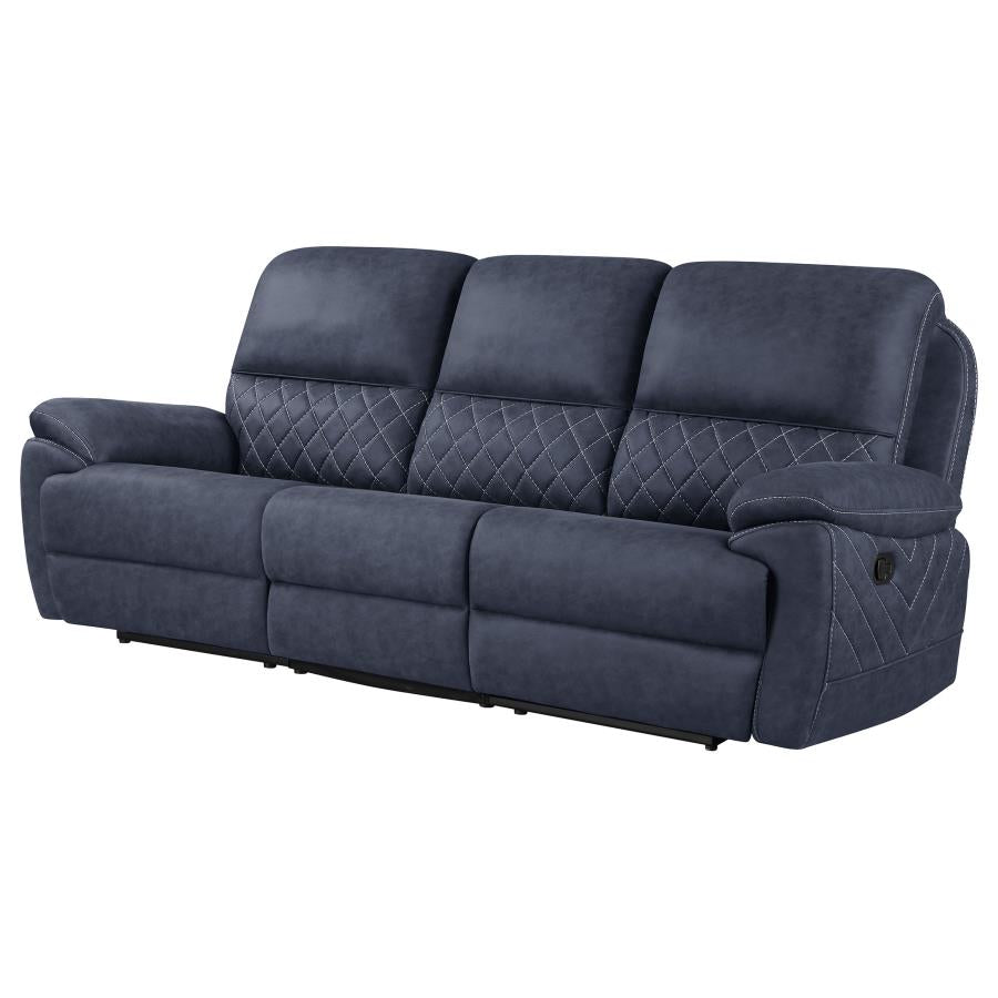 Variel Upholstered Tufted Motion Sofa BLUE