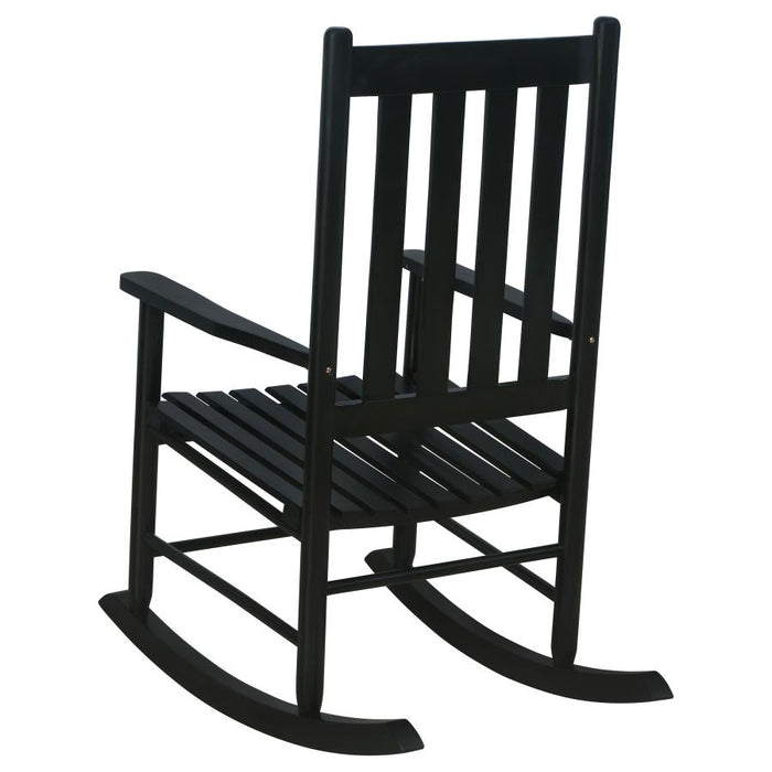 Annie Slat Back Wooden Rocking Chair Black (adult size)