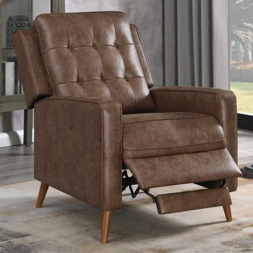 davidson-upholstered-tufted-push-back-recliner-brown