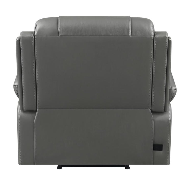 Flamenco Tufted Upholstered Power Recliner Charcoal