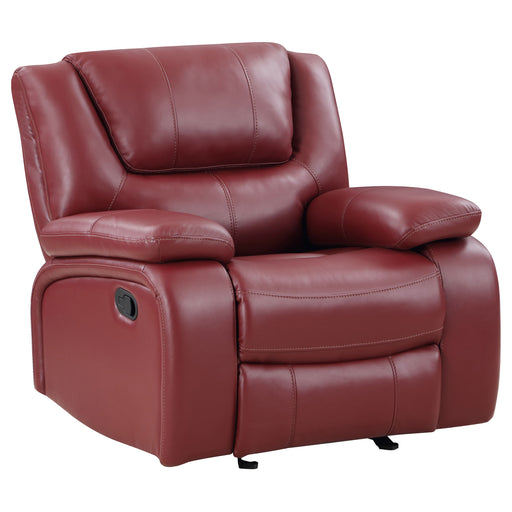 camila-upholstered-glider-recliner-chair-red-faux-leather