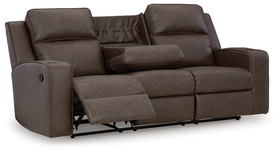 Lavenhorne Reclining Sofa with Drop Down Table