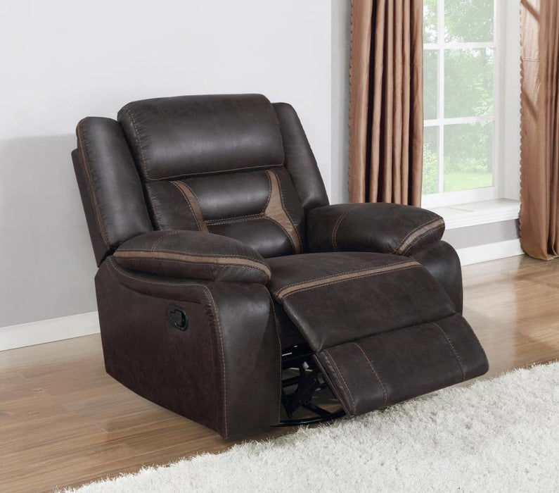 Greer Reclining Sofa DARK BROWN