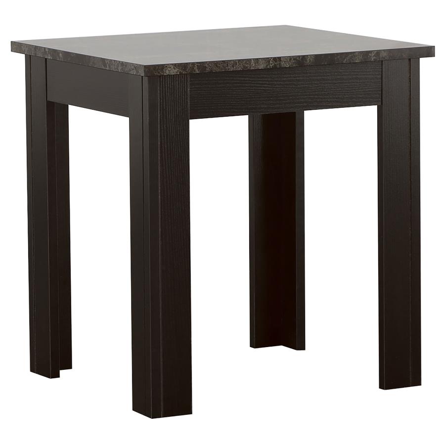 Rhodes 3-piece Faux-marble Top Occasional Table Set Black