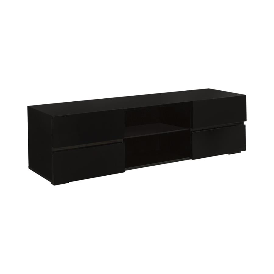 Anthony 4-drawer 55" TV Console GLOSSY BLACK