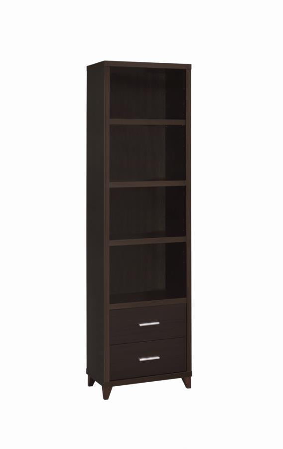 Lewes 2-drawer Media Tower Cappuccino