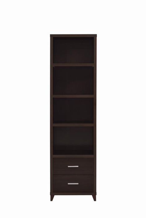 Lewes 2-drawer Media Tower Cappuccino