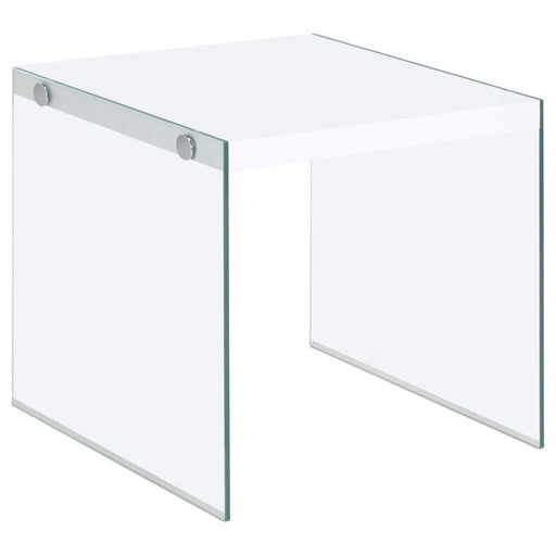 opal-square-end-table-with-clear-glass-legs-white-high-gloss