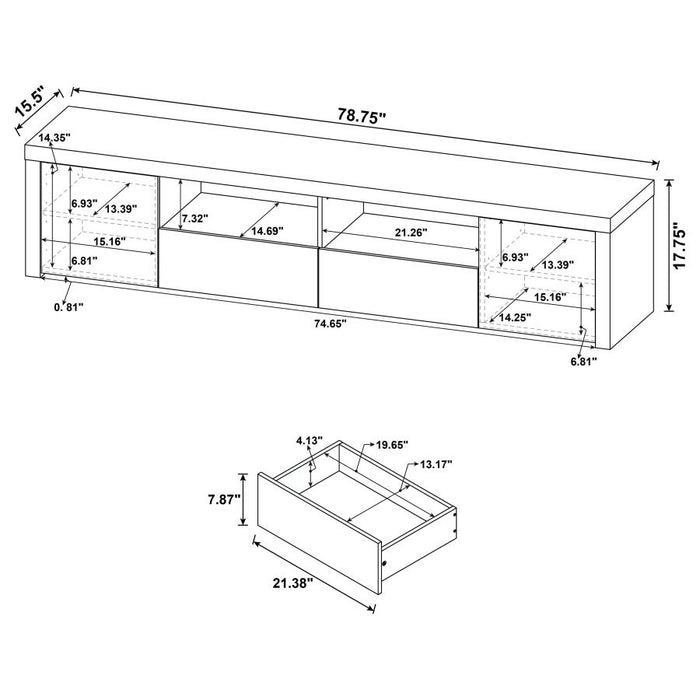 Jude 79" TV Stand WHITE ONLY