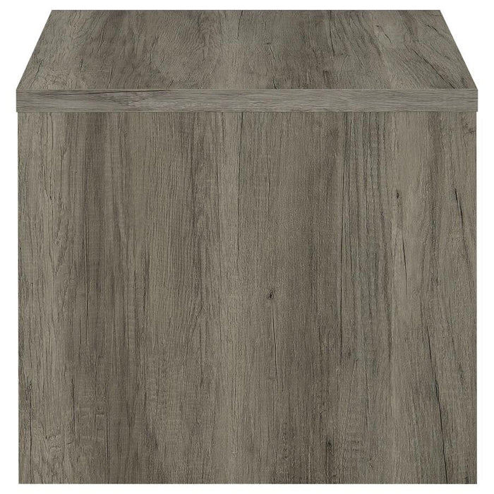 Felix 1-drawer Square Engineered Wood End Table Grey Driftwood