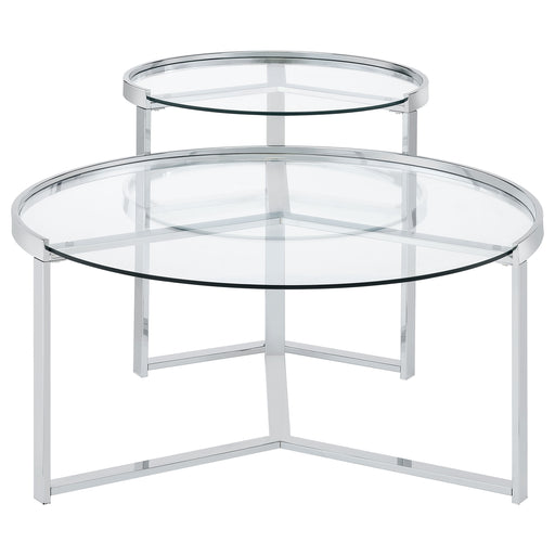 delia-2-piece-round-glass-top-nesting-coffee-table-clear-and-chrome