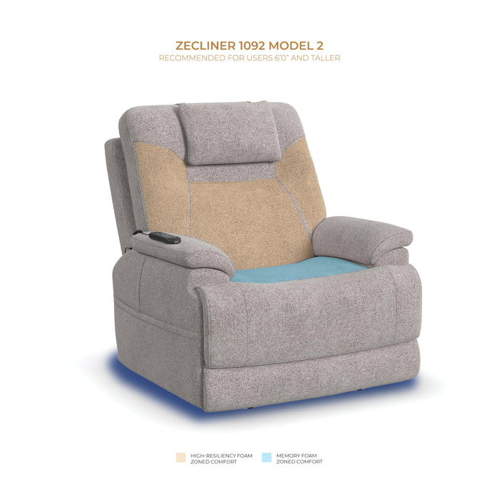 Zecliner Model 2 Latitudes Power Sleep Recliner with Power Headrest & Lumbar