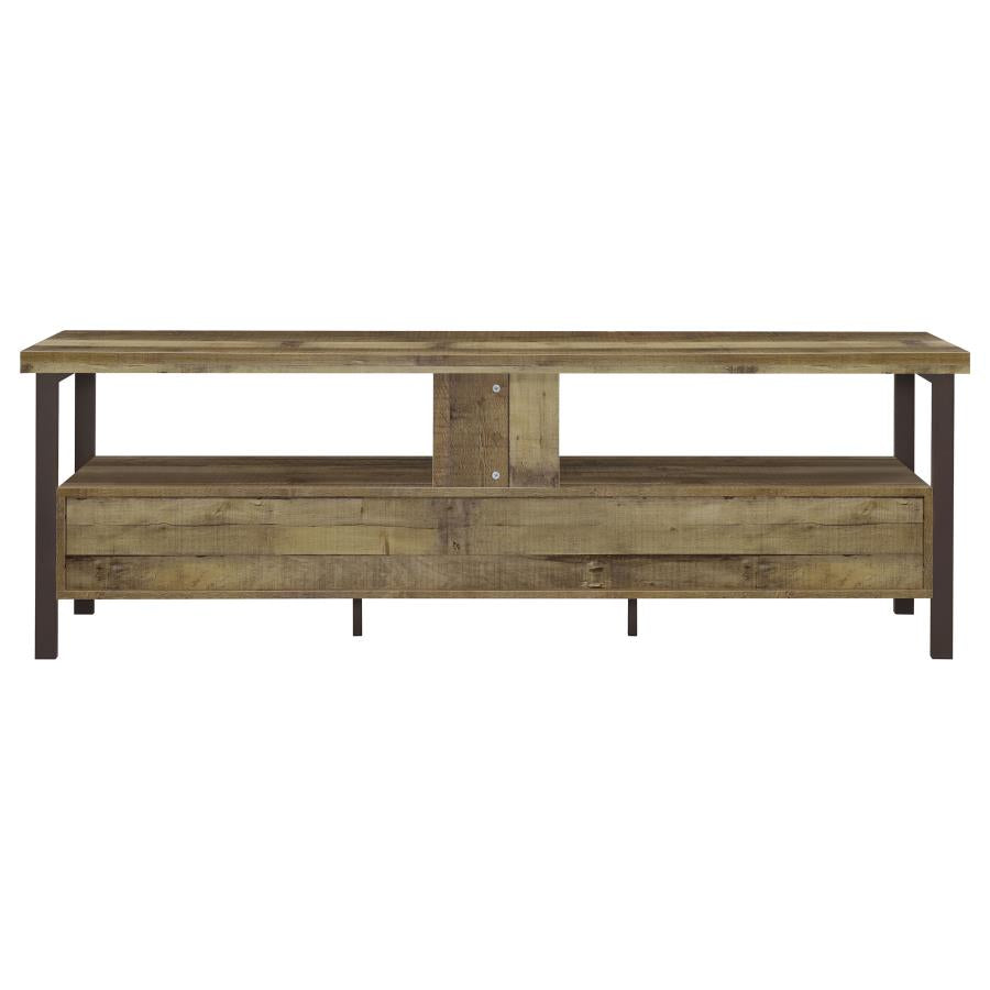 Ruston 71" 3-drawer TV Console WEATHERED PINE ONLY
