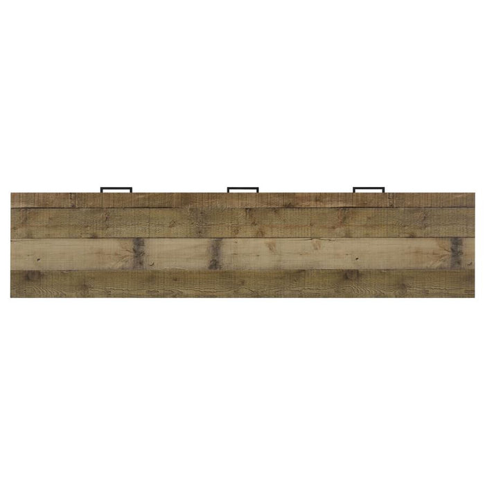 Ruston 71" 3-drawer TV Console WEATHERED PINE ONLY