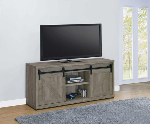 brockton-59-inch-3-shelf-sliding-doors-tv-console-grey-driftwood