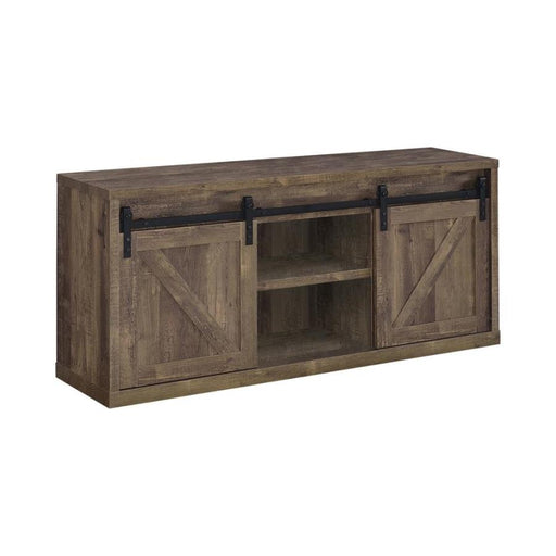 brockton-59-inch-3-shelf-sliding-doors-tv-console-rustic-oak