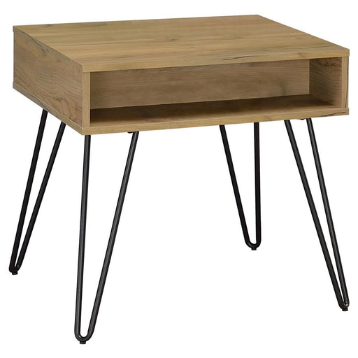 fanning-square-end-table-with-open-compartment-golden-oak-and-black